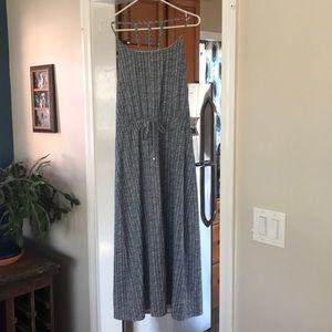 Athleta Midi Dress Shelf Bra Grey Navy Size 4